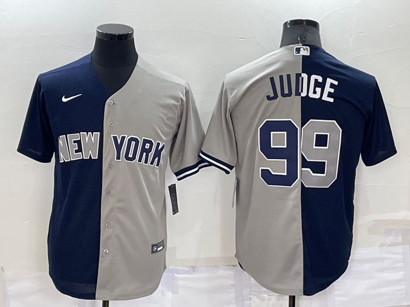 Men New York Yankees #99 Judge Blue Grey 2022 Nike MLB Jersey